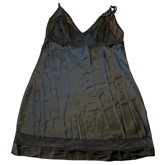 Victorias Secret Black Satin & Lace Slip Dress L - Picture 8 of 8